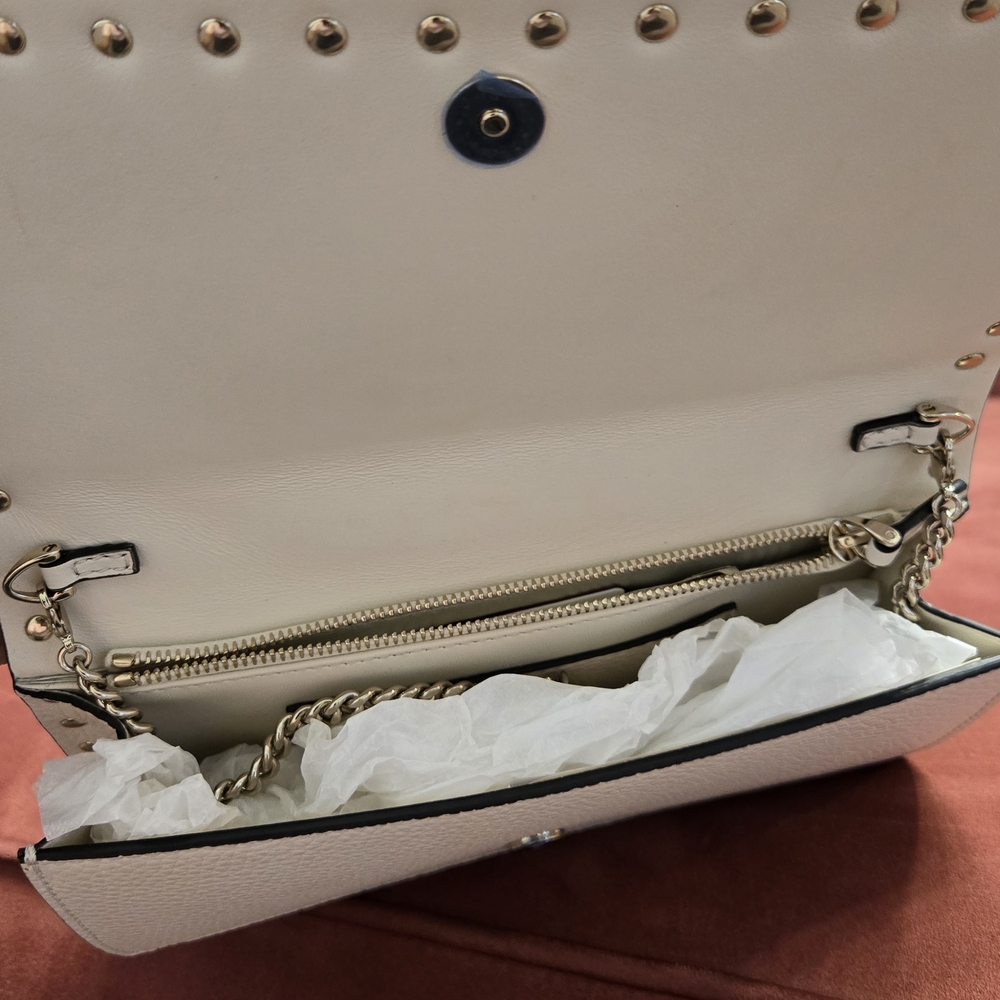 Valentino Garavani Cream Studded Handbag - Picture 7 of 10